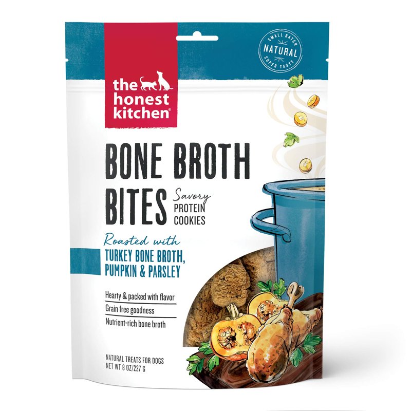 The Honest Kitchen Bone Broth Bites: Roasted with Turkey Bone Broth & Pumpkin, 8 oz Bag