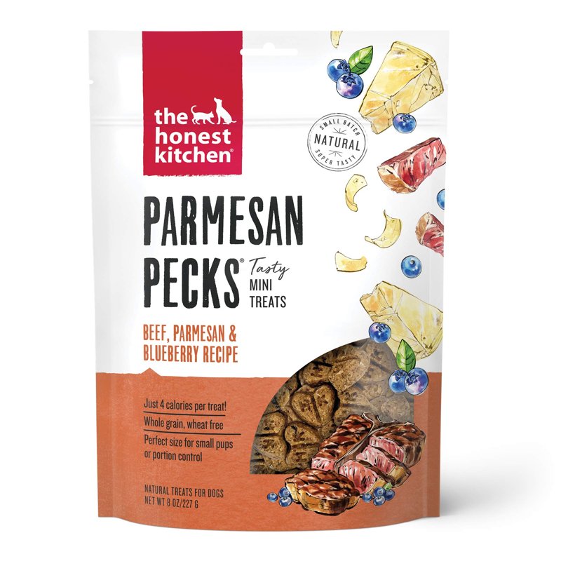 The Honest Kitchen Parmesan Pecks: Beef, Parmesan & Blueberry Recipe, 8 oz Bag