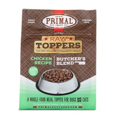 Primal, Raw Toppers Butcher's Blend Chicken Recipe Frozen Meal Topper for Dogs & Cats, 32 Ounce