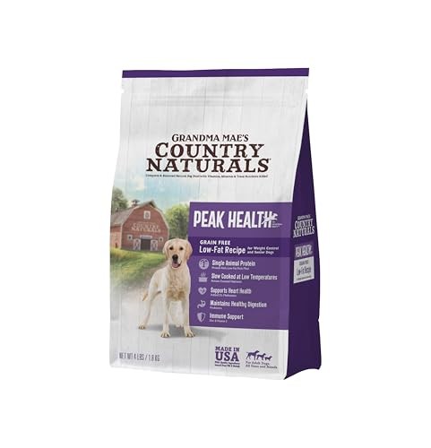 Grandma Mae's Country Naturals Peak Health Grain-Free Low Fat Recipe Dry Dog Food, 4 lb