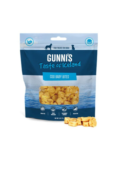 Gunnis Cod Baby Bites Fish Dog Training Treats, 2.5oz