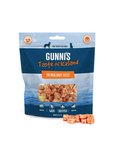 Gunnis Salmon Baby Bites Fish Dog Training Treats, 2.5oz