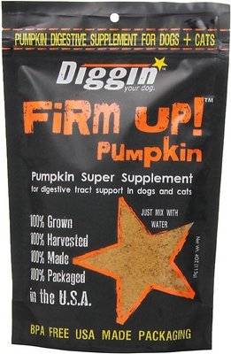 Diggin' Your Dog - Firm Up Pumpkin for Dogs & Cats - Fiber Supplement with Pumpkin & Apple Fiber for Cat & Dog Digestive Support - Made in USA, 4 oz