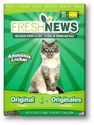 Fresh News Recycled Paper, Original Pellet Cat Litter, 12 Pound