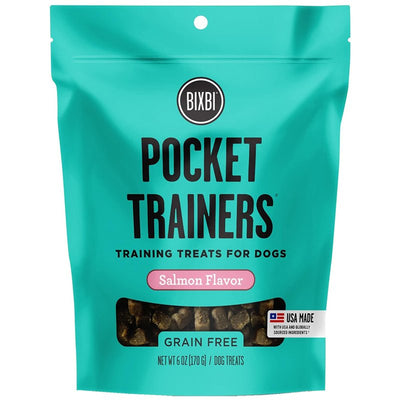 BIXBI Pocket Trainers, Salmon (6 oz, 1 Pouch) - Small Training Treats for Dogs - Low Calorie and Grain Free Dog Treats, Flavorful Pocket Size Healthy and All Natural Dog Treats