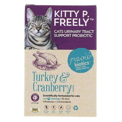 Meowbiotics Kitty P. Freely Cat Urinary Supplement, Cranberry for Cats, Cat UTI & Cat Kidney Support Powder Probiotics for Cats, Made in USA (30 Days)