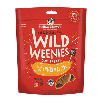 Stella & Chewy's Freeze-Dried Raw Wild Weenies Dog Treats - All-Natural, Protein Rich, Grain Free Dog & Puppy Treat - Great for Training & Rewarding - Cage-Free Chicken Recipe - 11.5 oz Bag