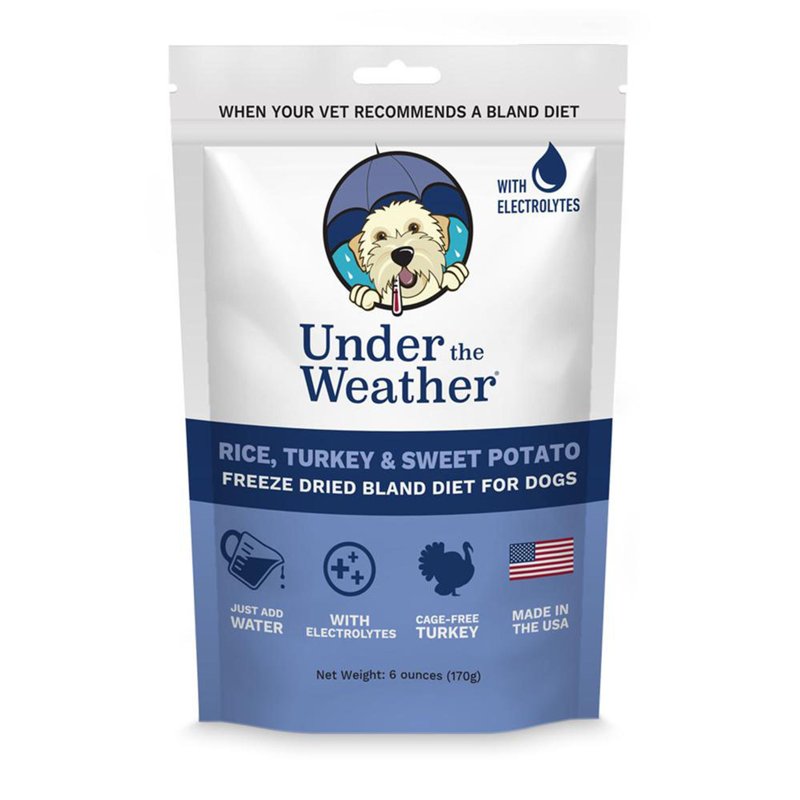 Under the Weather Easy to Digest Bland Diet for Sick Dogs - Always Be Ready - Contains Electrolytes - Gluten Free, All Natural, Freeze Dried 100% Human Grade Meats - Turkey, Rice & Sweet Potato