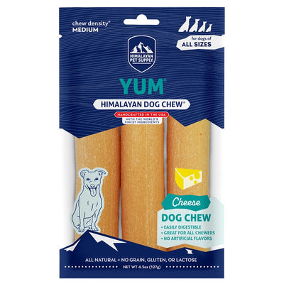Himalayan Dog Chew Yak Cheese Dog Chews, 100% Natural, Long Lasting, Gluten Free, Healthy & Safe Dog Treats, Lactose & Grain Free, Protein Rich, Medium, 4.5 oz