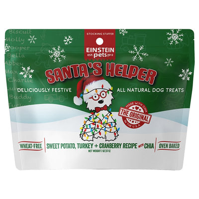 KingWholesale Einstein Pets Santa's Helper Holiday Dog Treats, All Natural, Made in USA 8 oz.