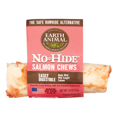 Earth Animal No-Hide Salmon Rolls Dog Chew, 4 in (Small)