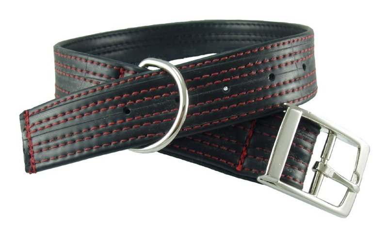 Etta Says! Recycled Rubber Dog Collar - Red Hot, Small