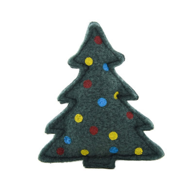 Colorado Kitty Pot Kitty Pot Munchies A Christmas Tree Holiday Toy - 4" x 4.75" Fleece Tree Filled with Organic Catnip - Poly Bag with Header Card