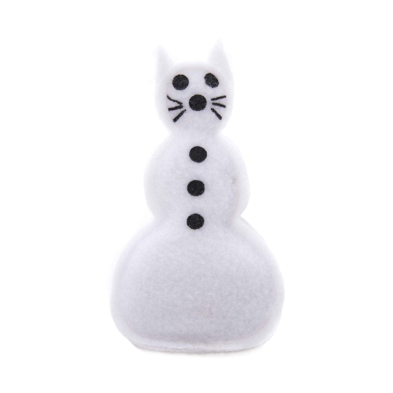 Colorado Kitty Pot Munchies Frisky the Snowman Holiday Toy - 3" x 5" Snow Cat Filled with Organic Catnip - Poly Bag with Header Card