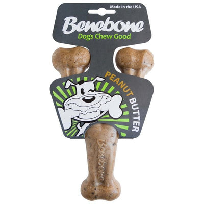 Benebone Indestructible Wishbone Dog Chew Toy for Aggressive Chewers, Long Lasting Tough Boredom Breaker for Dogs, Real Peanut Flavour, For Medium Dogs, Made in the USA.