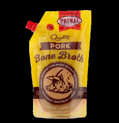 Primal, Pork Bone Broth for Cats & Dogs, 20 Ounce
