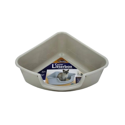 SmartCat Corner Litter Box, Gray