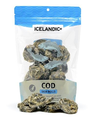 Icelandic+ Cod Skin Rolls Dog Treat 3-oz Bag