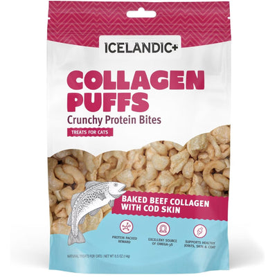 Icelandic+ Collagen Puffs Beef Collagen & Cod Skin Cat Treats, 0.5 oz
