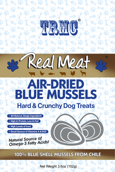 The Real Meat Company Air-Dried Blue Mussels Dog & Cat Treats, 3.6 oz