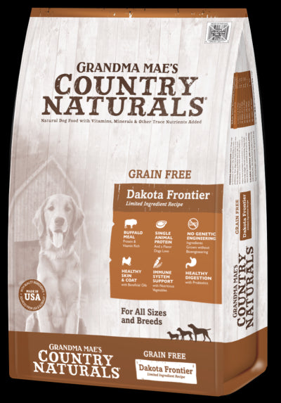 Grandma Mae's Country Naturals Grain Free Dry Dog Food 14 LB Dakota Frontier Buffalo