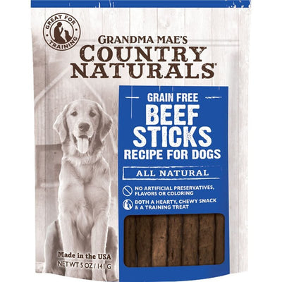 Grandma Mae's Country Naturals Grain Free Beef Bars Chewy Dog Treats, 5 Ounces