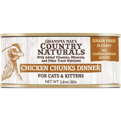 Country Naturals Grandma Mae's Chicken Chunks Dinner Case of 24-2.8 Oz Cans (856235007303)