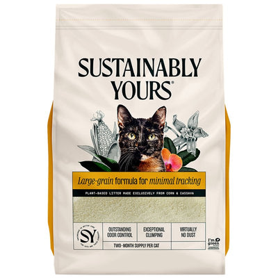 Sustainably Yours Natural Cat Litter, Large Grains, 13 lbs