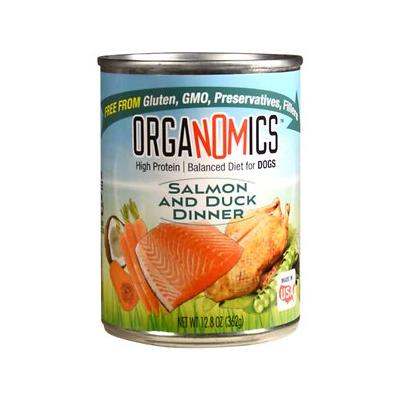 Evanger's OrgaNOMics Salmon & Duck Dinner Grain-Free Pate Wet Dog Food, 12.5 oz Can