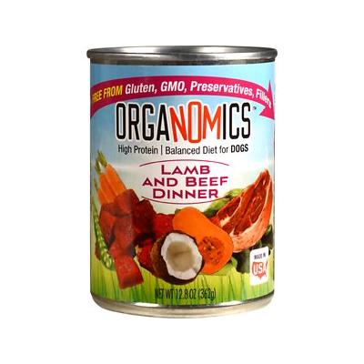 Evanger's OrgaNOMics Lamb & Beef Dinner Grain-Free Pate Wet Dog Food, 12.5 oz Can
