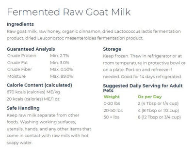 Answers Raw Milk Goat 16oz