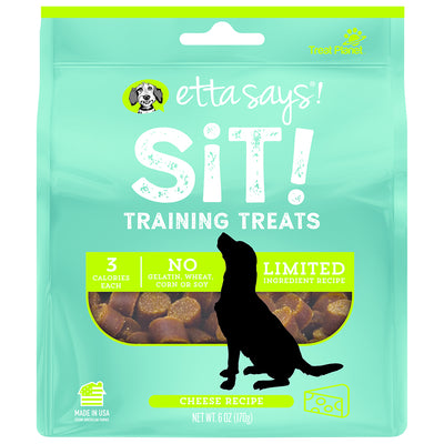 Etta Says! Sit! Dog Training Treats, Cheese Recipe, 6 oz