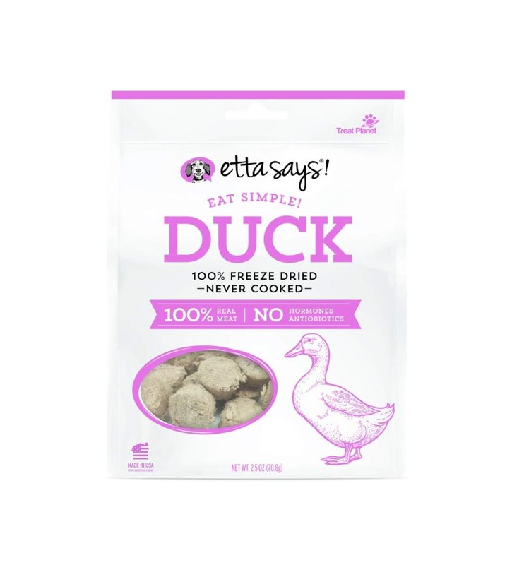 etta says!, Simple Freeze Dried Duck Treats, 2.5 Ounce