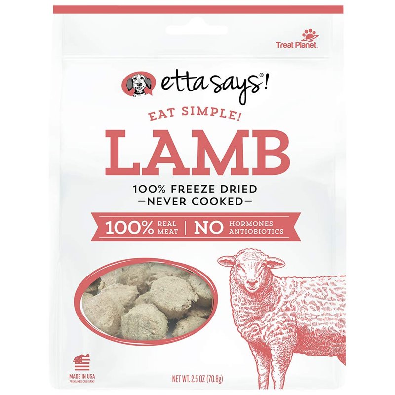 ETTA SAYS!, Simple Freeze Dried Lamb Treats, 2.5 Ounce