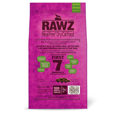 Rawz Dehydrated Chicken, Turkey & Chicken Recipe Natural Meal Free Dry Cat Food (3.5 Pound (Pack of 1), Chicken & Turkey)