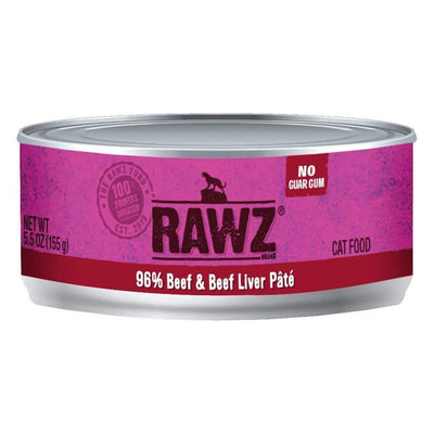 RAWZ 96% Beef & Beef Liver Pate Cat Food