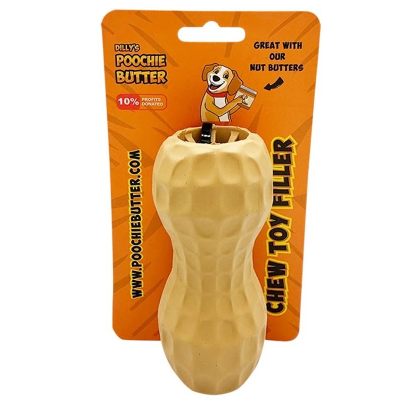 Peanut Butter Dog Toy | Dog Peanut Butter Toy Filler | Dog Chew Toy | Poochie Butter Toy Large