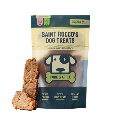 Saint Rocco's Treats Pork & Apple Soft Dog Treats, 8 oz