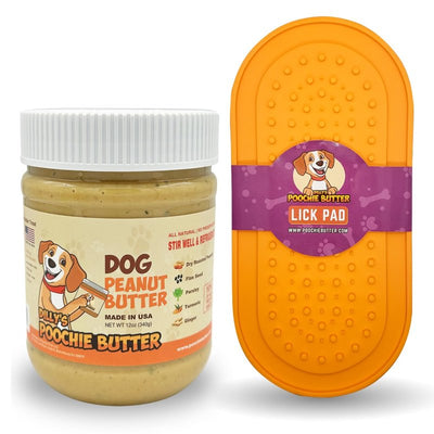 Dog Peanut Butter + Lick Pad for Dogs | Freezer Friendly Lick Pad for Dogs | Poochie Butter