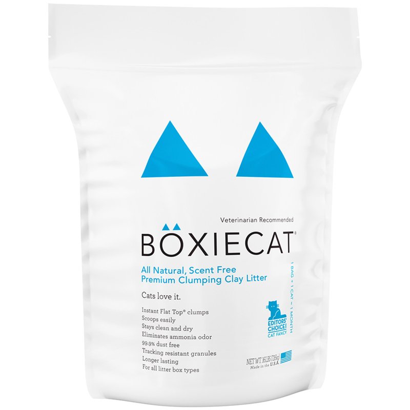 Boxie® Unscented 30 Day Natural Odor Control Cat Litter, 16lb Clumping Clay Kitty Litter