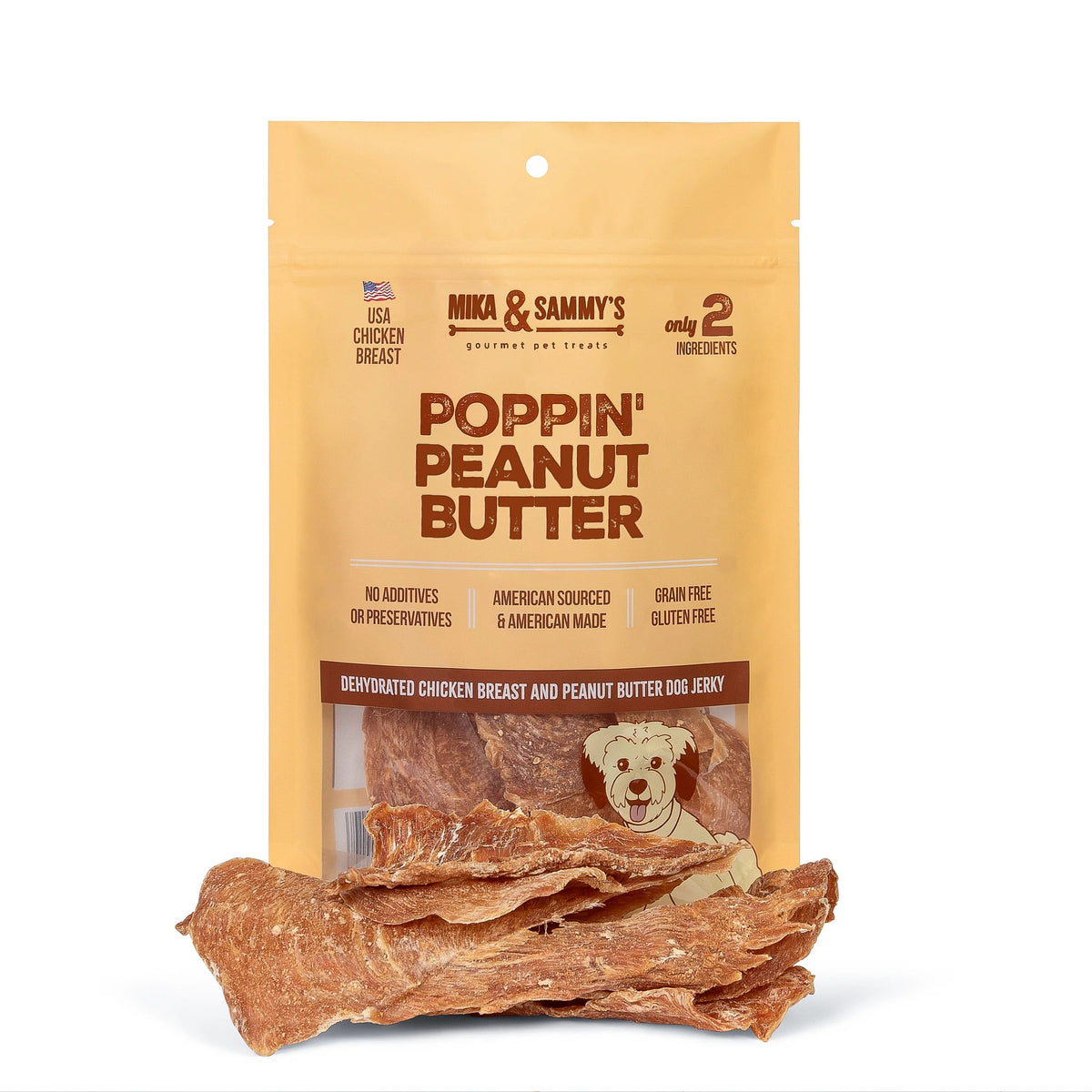 Mika & Sammy's Poppin' Peanut Butter Chicken Dehydrated Dog Treats
