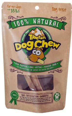 Tibetan Yak Cheese Dog Chew Sticks - Natural, Handmade, Long-Lasting, Easy to Digest,Ideal for Medium Dogs and Aggressive Chewers, Rawhide,Grain and Gluten Free, Keeps Dogs Busy, 1 Chew