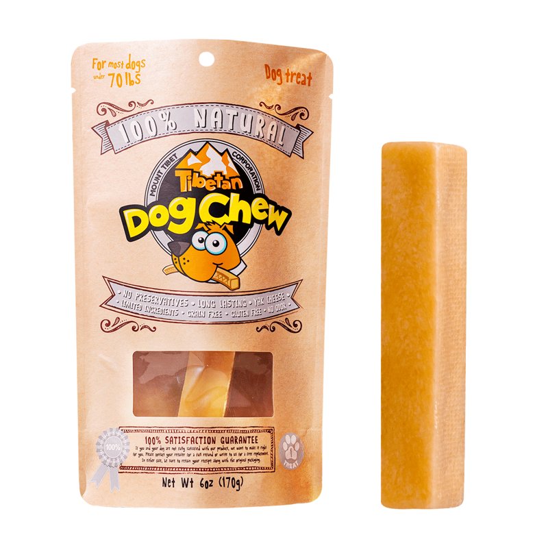 Tibetan Dog Chew Yak Cheese Sticks - Natural Handmade Treats for Extra Large Dogs, Long-Lasting and Easy to Digest with No Additives, Rawhide, Grains, or Gluten, Perfect for Aggressive Chewers, 1 Chew