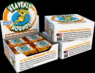 Heavenly Hounds Peanut Butter Chews - Anxiety Relief for Dogs - Natural Ingredients - No Hemp Calming Treats, 2 Oz
