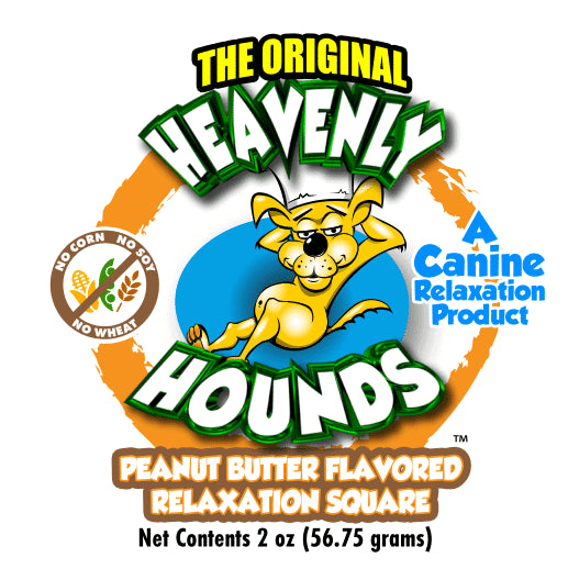 Heavenly Hounds Peanut Butter Chews - Anxiety Relief for Dogs - Natural Ingredients - No Hemp Calming Treats, 2 Oz