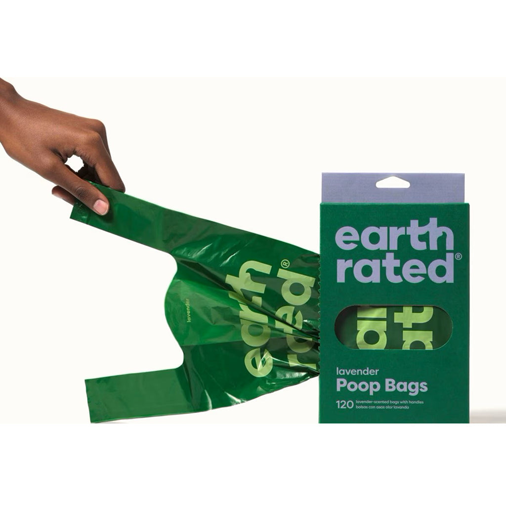 Earth Rated Dog Poop Bags with Handles, Lavender Scented, 120 Count