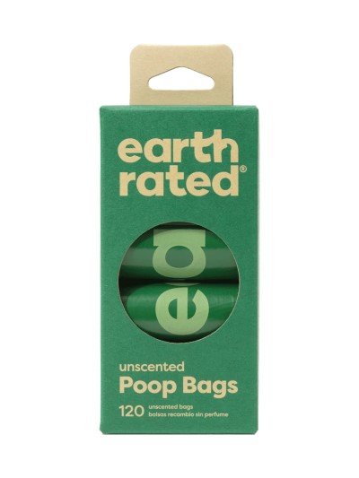 Earth Rated Dog Poop Bags, Guaranteed Leak Proof and Extra Thick Waste Bag Refill Rolls For Dogs, Unscented, 120 Count