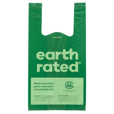 Earth Rated Dog Poop Bags with Handles, Extra Wide, Easy Tie and Guaranteed Leakproof, Unscented, 120 Handle Bags