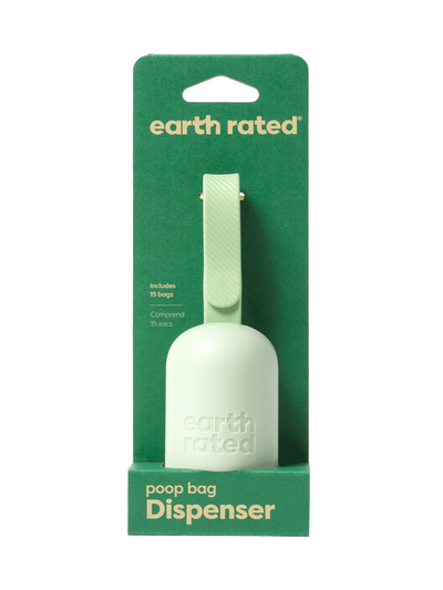 Earth Rated Leash Dispenser 2.0 with Unscented Poop Bags, 15 Count