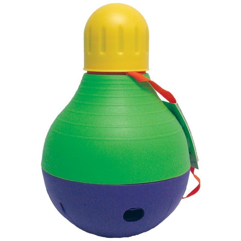 Starmark Bob-A-Lot Interactive Dog Pet Toy, Large, Yellow/Green/Purple